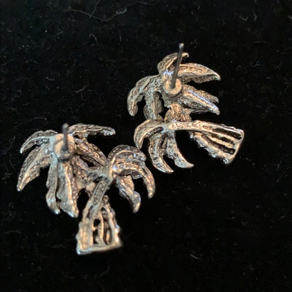 Twin Palm Tree Necklace and Matching Earring Set - Picture 4 of 7